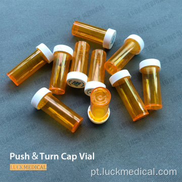 Crianças resistentes Push &amp; Turn Cap Vial